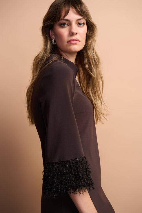 Joseph Ribkoff Kleid in A-Linie aus feinem Jersey und neuartigem Stoff